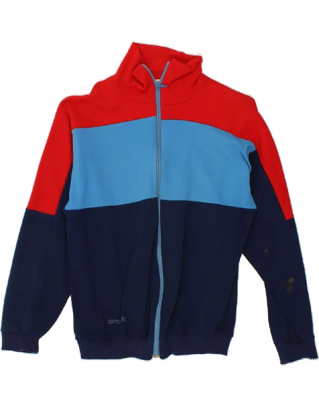 Men's Coats with PocketsVINTAGE Boys Tracksuit Top Jacket 15-16 Years Navy Blue Colourblock Men's Coats with PocketsVINTAGE Boys Tracksuit Top Jacket 15-16 Years Navy Blue Colourblock