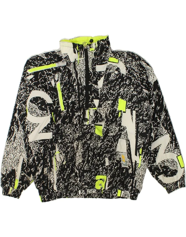 Men's Coats with Quick-Dry FabricVINTAGE Mens Abstract Pattern Graphic Anorak Jacket UK 38 Medium Black Men's Coats with Quick-Dry FabricVINTAGE Mens Abstract Pattern Graphic Anorak Jacket UK 38 Medium Black
