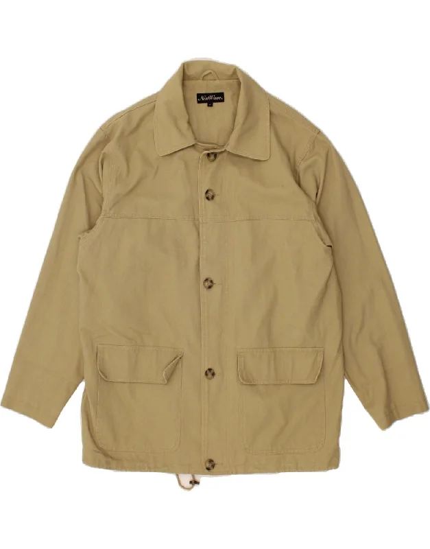 Men's Coats for Ice FishingVINTAGE Mens Bomber Jacket UK 38 Medium Khaki Cotton