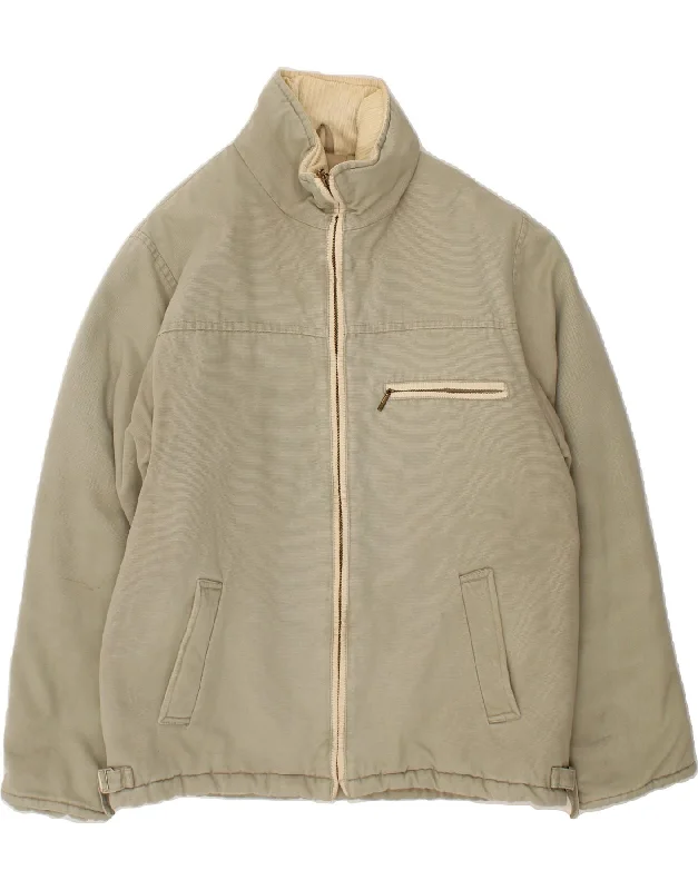 Men's Coats without LiningVINTAGE Mens Bomber Jacket UK 40 Large Grey