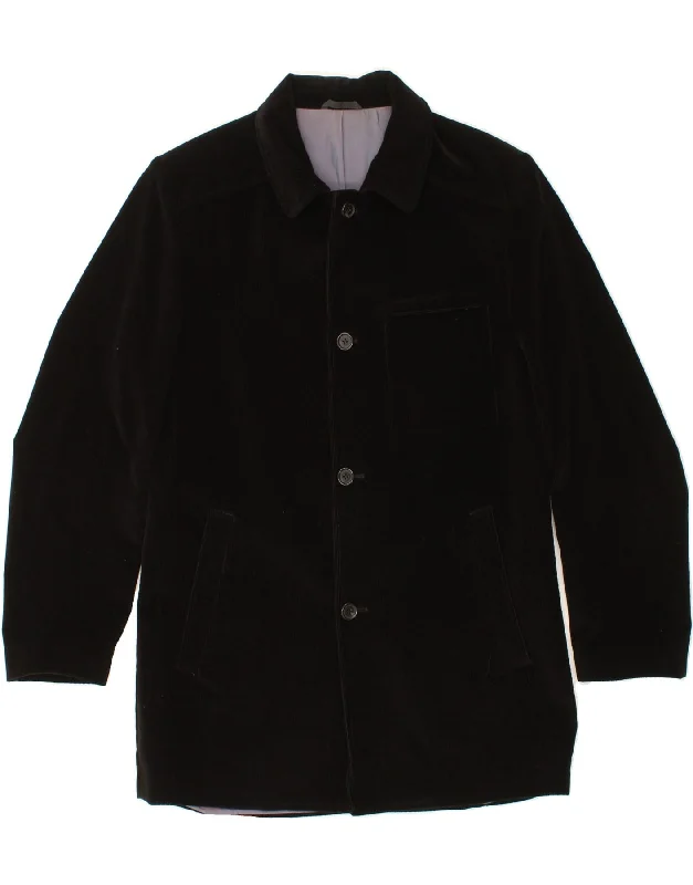 Fashionable Men's Denim JacketsVINTAGE Mens Corduroy Jacket IT 46 Small Black Cotton