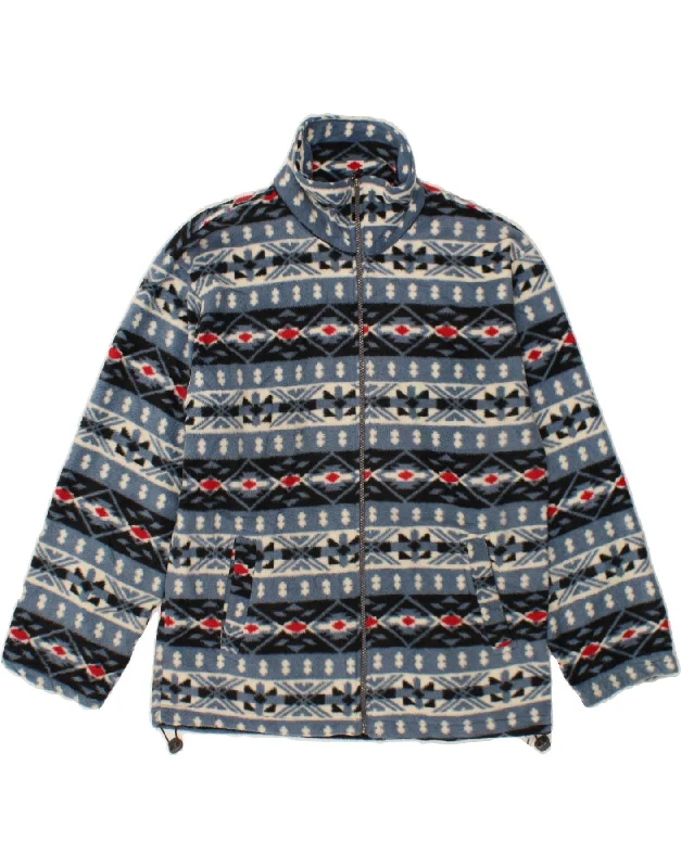 Men's Coats for SnowboardingVINTAGE Mens Fleece Jacket UK 38 Medium Blue Fair Isle Polyester Men's Coats for SnowboardingVINTAGE Mens Fleece Jacket UK 38 Medium Blue Fair Isle Polyester