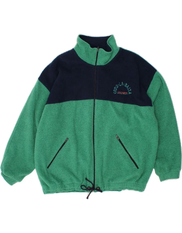 Men's Coats with VentilationVINTAGE Mens Fleece Jacket UK 42 XL Green Colourblock