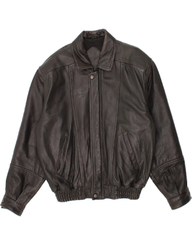 Men's Coats for Dressy OccasionsVINTAGE Mens Leather Jacket UK 40 Large Black
