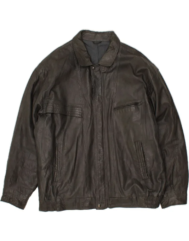 Luxurious Men's Cashmere CoatsVINTAGE Mens Leather Jacket UK 42 XL Black Leather