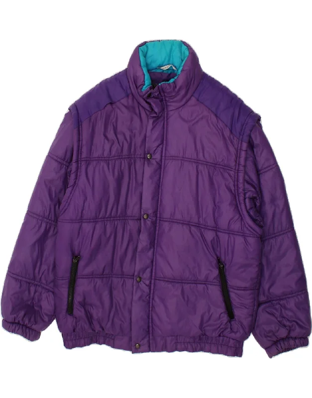 Men's Coats for Cold WeatherVINTAGE Mens Padded Jacket UK 40 Large Purple