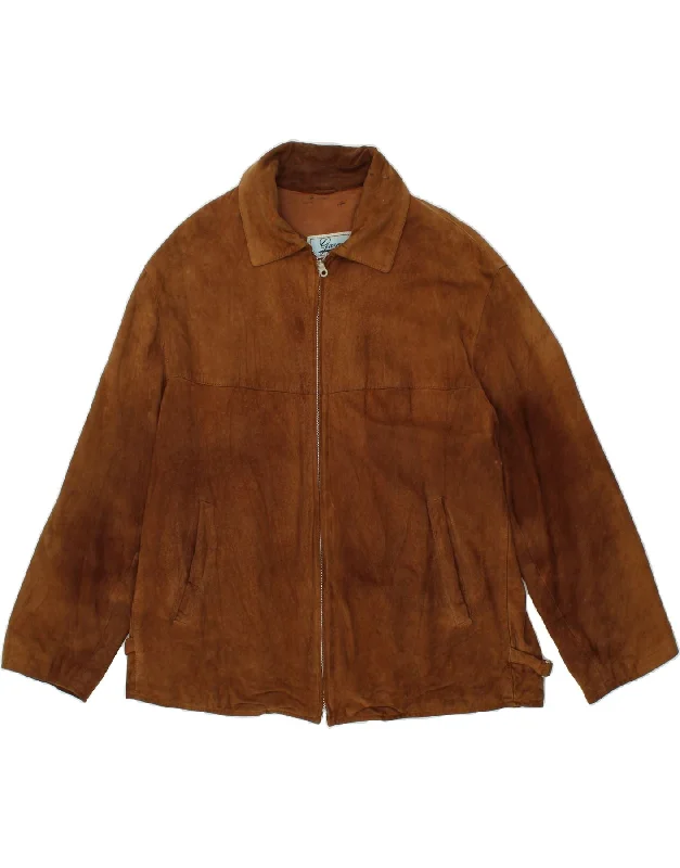 Men's Coats for WalkingVINTAGE Mens Suede Jacket UK 42 XL Brown