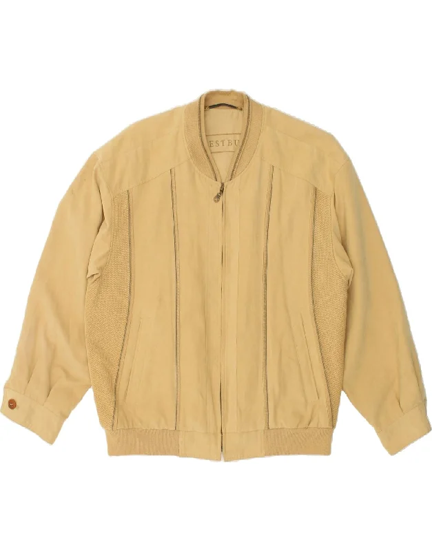Cool Men's Pea CoatsWESTBURY Mens Bomber Jacket UK 36 Small Beige Polyester
