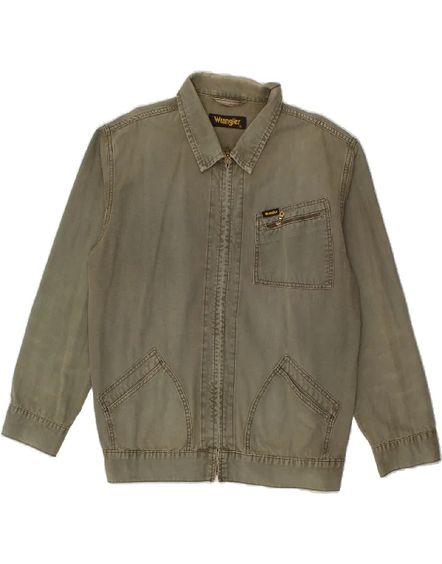 Affordable Men's Winter CoatsWRANGLER Mens Denim Jacket UK 42 XL Grey Cotton